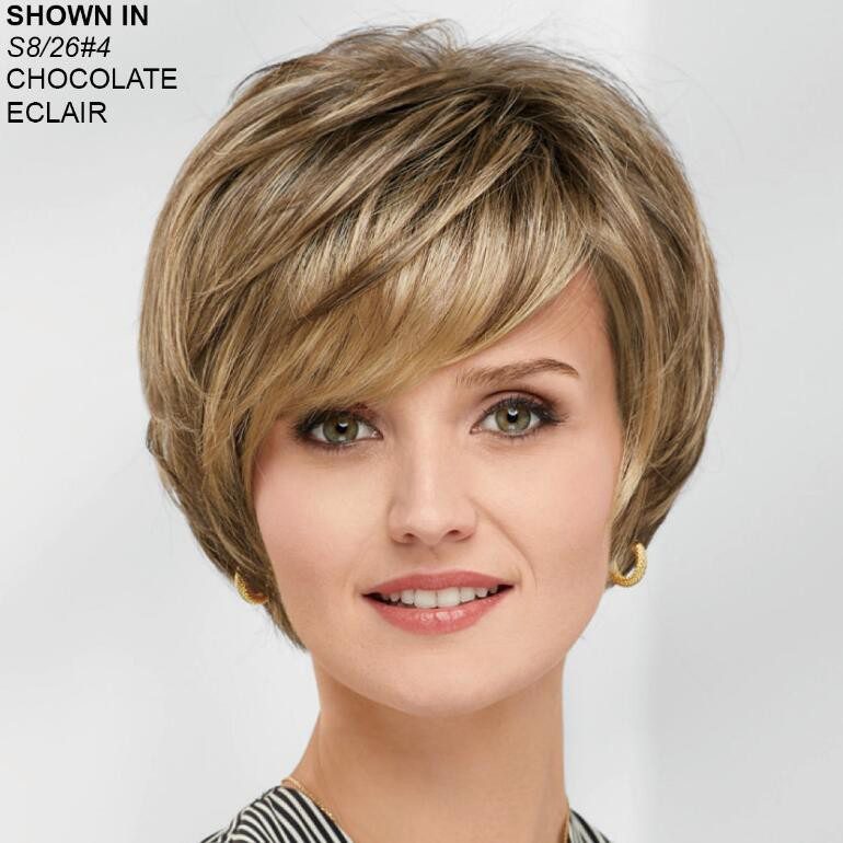 light brown wig with bangs