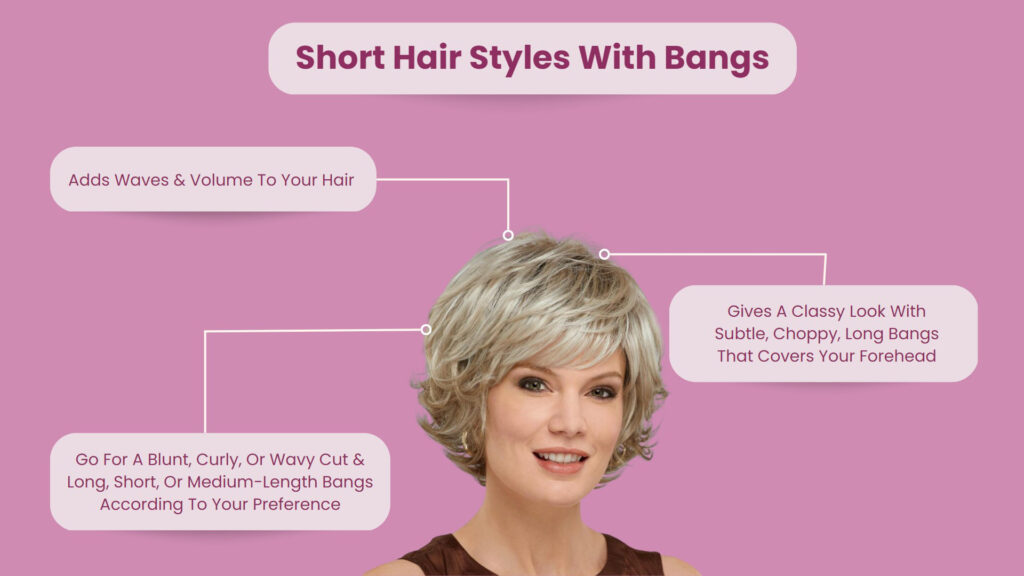 short hair styles with bangs
